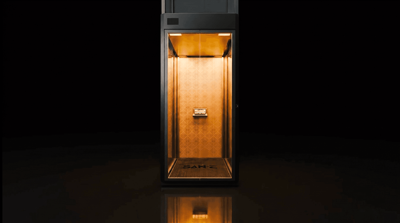 Automatic landing door locking
